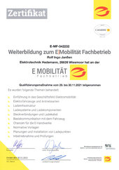 Weiterbildung zum E-Mobilität Fachbetrieb